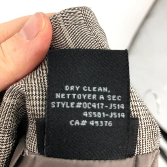 Suzy Shier taupe plaid pencil  skirt back slit knee length - Picture 4 of 14